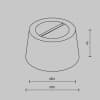 Потолочная чаша накладная с коннектором питания Maytoni Accessories for system Parity TRA130RSC-1B
