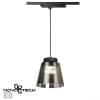 Однофазный трековый светодиодный светильник, длина провода 1м IP20 LED 4000K 24W 175-245V ARTIK 358641 PORT NT21 000 корпус черный/плафон дымчатый   NOVOTECH ARTIK 358641