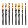 Сверло по металлу, 8,5 мм, HSS-Tin, Golden Tip, 8 шт. Denzel 717220