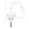 Смеситель для кухонной мойки DECOROOM DR53 (DR53028)