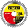 STAYER OPTIMA 180 x 30/20мм 30Т, диск пильный по дереву, оптимальный рез 3681-180-30-30_z01