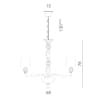 Подвесная люстра Bilancia 1154/02 LM-6 Divinare