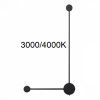 Настенный светильник Odeon Light Satellite 7008/10WL черный/металл/акрил LED 3000/4000K тумблер на корп. 10W 220V