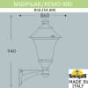 Светильник уличный настенный FUMAGALLI MIDIPILAR/REMO R50.254.000.AYE27