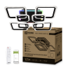 Светильник светодиодный IN HOME ELEGANT ARIS-125RGB-SMART-BL 125Вт 230В 3000-6500K 8800Лм 585х585х115мм пульт ДУ черный 4690612051314
