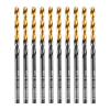 Сверло по металлу, 3 мм, HSS-Tin, Golden Tip, 10 шт. Denzel 717205