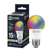 Лампа светодиодная IN HOME LED-A60-RGBW-SMART 15Вт 230В димм. Е27 3000-6500К 1450Лм 4690612050034