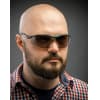 Защитные коричневые очки KRAFTOOL BASIC стекло-моноблок с покрытием устойчивым к истиранию и запотеванию, открытого типа 110319