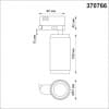 Трехфазный трековый cветильник IP20 GU10 50W 220V MAIS 370766 PORT NT21 000 черный   NOVOTECH MAIS 370766