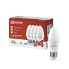 Лампа светодиодная IN HOME LED-СВЕЧА-VC 4PACK 14Вт 230В Е27 4000К 1330Лм (4шт./упак) 4690612052342