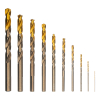 Набор сверл по металлу, 1-10 мм, Р6М5К8-TiN, Golden Tip, 10 шт Denzel 723005