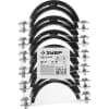 Хомут трубный ЗУБР 2 1/2", с гайкой, оцинкованный, 6 шт., 37850-75-80
