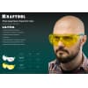 Защитные прозрачные очки KRAFTOOL ULTRA линза увеличенного размера устойчивая к царапинам и запотеванию, открытого типа 110461