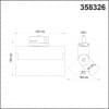 рехфазный трековый свтильник IP33 LED 4000К 25W 110-265V EOS 358326 PORT NT19 047 черный Т
