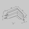 Соединитель угловой Maytoni Accessories for tracks Exility TRA34CO-42W
