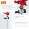 GRINDA GM-X, 450 м2 полив, распылитель импульсный, металлический 8-427645