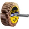 Круг шлифовальный STAYER лепестковый, на шпильке, P180, 50х20 мм 36607-180