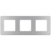 Рамка декоративная универсальная Legrand Inspiria, 3 поста, для горизонтальной или вертикальной установки, цвет "Алюминий" 673952