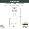 Светильник уличный настенный FUMAGALLI MIRELLA D15.505.000.WXD1L.CRB