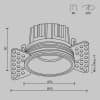 Точечный светильник Maytoni Round DL058-12W3K-TRS-W