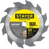 STAYER CONSTRUCT 160 x 20/16мм 12Т, диск пильный по дереву, технический рез 3683-160-20-12_z01